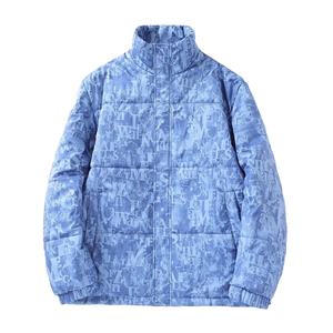 Chaqueta Corta Acolchada de Lona Cruda para Invierno, con Cierre, para Hombre y Mujer, Brillante, Corta, Impermeable, con Relleno de Algodón - Product Image 1