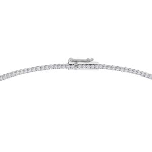 สร้อยคอเทนนิสเพชรแล็บเกรด Celeste 14k ทองคำแท้ ดีไซน์เรียบง่าย ราคาขายส่งแบบคลาสสิก (5 กะรัต) ทูวี. - Product Image 2