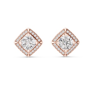 Pendientes de Moissanita con Diseño de Halo Acolchado de Primera Calidad para Boda, Compromiso, Joyería Elegante para Uso Diario, Pendientes de Lujo - Product Image 3