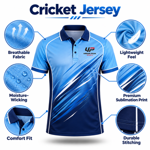 Classic <b>Cricket</b> Jersey With Traditional Polo Collar Neat Stitching And Smooth Fabric For Elegant Match Day Appearance - Product Image 6