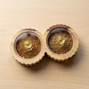 Boîte à épices artisanale en bois d'acacia avec bouton en cristal, organiseur de masala, conteneur de rangement de cuisine haut de gamme - Product Image 6