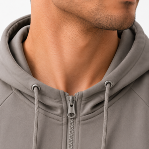 Men's Hooded Tracksuit Set Solid Color Full Zipper Sweatshirt And <b>Pants</b> Casual Autumn Wear Breathable Polyester Cotton Material - Product Image 5