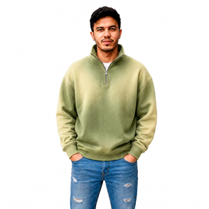 Fabricant de vêtements streetwear vintage pour hommes avec fermeture éclair courte effet délavé, vente en gros, marque privée, OEM, fournisseur d'habillement, usine - Product Image 5