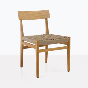 Conjunto de comedor para jardín hecho de madera de teca maciza seca en horno con marco grueso, acabado natural y construcción robusta. - Product Image 2