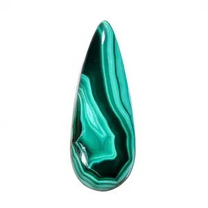 100% naturel Malachite lâche pierre précieuse poire forme Cabochon 31 Ct 35X13X5mm pour bijoux pendentif et bague faisant IK-254 - Product Image 2