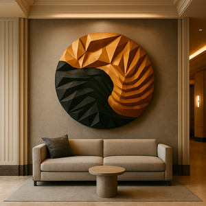 Escultura de Madera Redonda Orgánica Hecha a Mano Luxali P01, Arte Decorativo, Temática Artística, Interiores, Aniversarios, Regalo para el Hogar - Product Image 5