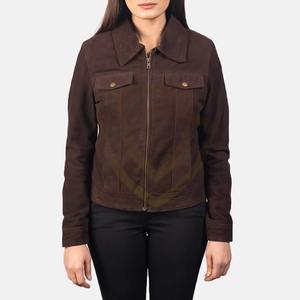 Chaqueta de Cuero de Gamuza para Mujer, Estilo Tucker 2026, Chaqueta de Cuero de Gamuza de Piel de Vaca para Dama - Product Image 5