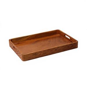 Hot selling Homes Acacia Wood Serving <b>Tray</b> for Home Kitchen Restaurant Office Organizer Dining Table Storage <b>Trays</b> - Product Image 1