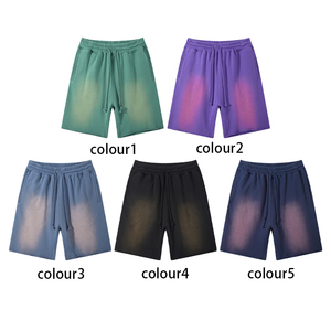 Shorts Bermuda en Coton Uni pour Homme, Taille Élastique, Décontracté, Respirant, avec Poches, Taille Moyenne, Tissu Tissé - Product Image 3