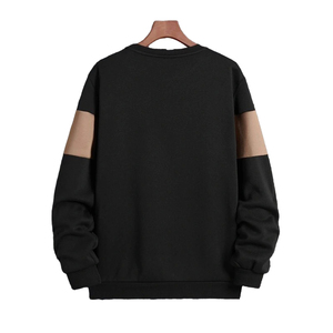 Sudadera de Cuello Redondo para Hombre, Diseño Color Block, Corte Regular, Estilo Casual Tejido, Ropa de Otoño - Product Image 3