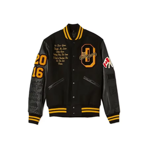Blouson bomber en laine pour homme de haute qualité, avec broderie chenille, style varsity et logo personnalisé - Product Image 4