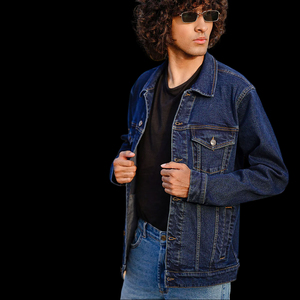 Veste en jean vintage personnalisée pour homme, respirante, séchage rapide, délavée à l'acide, mode hiver streetwear, vente chaude - Product Image 2