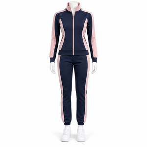 Conjuntos Deportivos de 2 Piezas para Mujer con Logotipo Personalizado, Ropa Deportiva para Gimnasio, Jogging, Conjuntos Deportivos al por Mayor 100% Algodón, Conjuntos Deportivos para Mujer OEM - Product Image 1