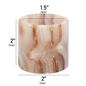 Ensemble de porte-bougies en marbre moderne, décoration d'intérieur, support à bougies en pierre blanche de luxe - Product Image 3