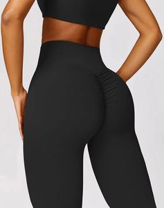 Women Sports Leggings Custom Logo and Design Yoga Pants Fitness Pants With Mid Waist Seamless Yoga Pants <b>Tight</b> OEM Service - Product Image 2
