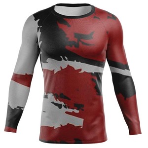 Wholesale Breathable Quick Dry Anti-Bacterial Men Rash Guard Full Sleeve Custom Logo Training <b>Grappling</b> Swimming Rash Guards - Product Image 3