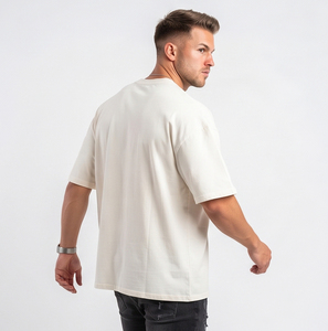 T-shirt pour homme de qualité supérieure, coupe ample, 100% coton et polyester, manches courtes, style moderne, décontracté, streetwear, t-shirt d'été - Product Image 5