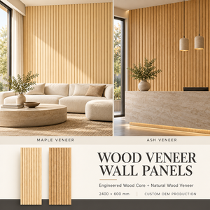 Panel de Pared Flexible de Madera Sintética con Chapa de Fresno o Arce para Revestimiento Decorativo de Paredes Interiores - Product Image 4