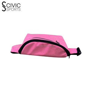 civic Sports Custom Logo <b>Large</b> Glitter Corduroy Fanny Pack Puffer Waist Bag Adjustable Straps Zipper Closure <b>Pillow</b> Shape - Product Image 2