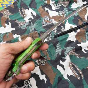 มีดล่าสัตว์เหล็กดามัสกัสคุณภาพสูง งานแฮนด์เมดสั่งทำพิเศษ ด้ามไม้ ขนาด 4 นิ้ว ขายดี - Product Image 2