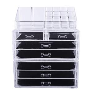 Organisateur de maquillage transparent YF avec 2 petits et 5 grands tiroirs, support de rangement pour cosmétiques - Product Image 2