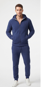 Chándal de Invierno para Hombre de Alta Calidad, con Logotipo Personalizado, de Felpa de Algodón Suave, Reversible, Grueso, Transpirable, Cómodo, Ropa Deportiva Informal - Product Image 4