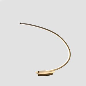 16-Inch Eli Brushed Nickel <b>LED</b> Arc <b>Tube</b> Table Lamp Modern Home Decor with Sleek Design - Product Image 5