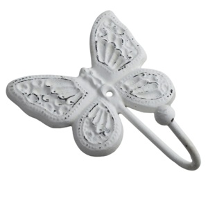 Offre Spéciale : Décoration Murale Vintage Écologique Blanche avec Porte-Clés et Crochets pour Vêtements, Manteaux, Chapeaux et Clés - Product Image 3