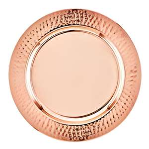 Plateau rond en métal doré de luxe fait main, plateau de service, centre de table pour mariage, hôtel, présentoir, décoration pour la maison, hôtel, restaurant - Product Image 6