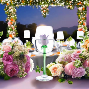 Verre à vin coupe moderne soufflé à la main en gros pour mariage - Product Image 3