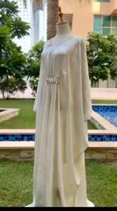 ชุดกิโมโนอาบายาแบบเรียบง่ายปักด้วยมือสำหรับผู้หญิงเสื้อผ้าสไตล์มุสลิมแบบดั้งเดิมกระดุมแบบดั้งเดิมสำหรับ - Product Image 2