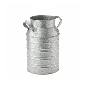 Jarrón Decorativo Galvanizado Estilo Rústico Retro, Maceta Metálica Vintage, Porta Flores Estilo Granja - Product Image 2