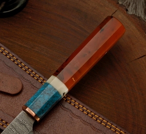 Cuchillos de Cocina LEGACY BLADES de Acero Damasco y Cobre Premium, Hechos a Mano, Mango de Resina, Logotipo Personalizado, Directo de Fábrica OEM - Product Image 5