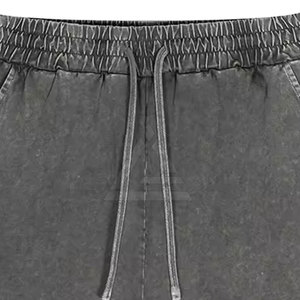 Shorts confortables pour hommes, effet délavé, fabriqués en tissu résistant, parfaits pour un usage quotidien, les activités de plein air et le style urbain estival. - Product Image 2