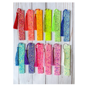 Marque-page en résine époxy naturelle, meilleurs cadeaux pour les enseignants, porte-page carré, plusieurs couleurs, à prix incroyable - Product Image 1