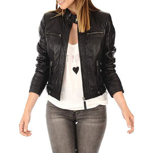 Custom Logo Faux Leather Motorcycle <b>Jacket</b> Windproof Waterproof Latest Design Casual Winter Wear Private Label Wholesale Supply - Product Image 4