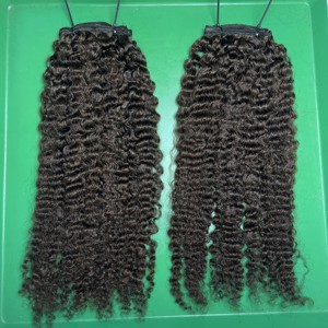 8-40 นิ้วโรงงานราคา Qhair 100% นุ่มและเรียบคุณภาพสูงดิบผมสีดําหยิกพม่าคู่ดึง Bundles จาก Qhair - Product Image 2