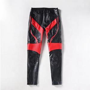Pantalones de Cuero Auténtico para Hombre, Pantalones de Motociclista de Piel de Vaca Genuina, Pantalones de Moda, Fabricación Personalizada OEM - Product Image 1