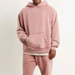 Sweat-shirts à capuche personnalisés en gros pour hommes, coupe oversize, effet délavé à l'acide et minéral, style streetwear, grammage lourd, 100% coton - Product Image 1