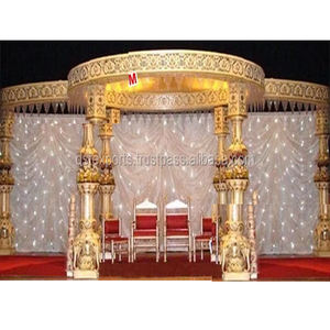 มณฑปงานแต่งงานแบบคริสตัลพระพิฆเนศ ดีไซน์ใหม่ หกเสาพระพิฆเนศไฟเบอร์ มณฑปเจดีย์ ผู้ผลิตมณฑปงานแต่งงาน แคนาดา - Product Image 1