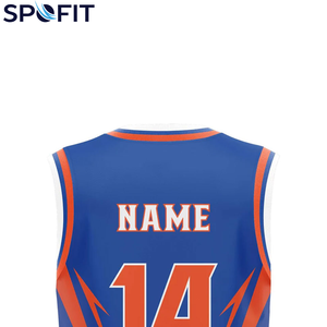 เสื้อบาสเก็ตบอลแบบซับลิเมชั่นสั่งทำพิเศษ ระบายอากาศได้ดี แห้งเร็ว ผลิตจากโพลีเอสเตอร์ น้ำหนักเบา พร้อมชื่อทีมและหมายเลข - Product Image 5