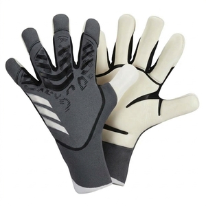 <b>Red</b> And White PU Football Goalkeeper <b>Gloves</b> With Heat Transfer Printing For Sports Casual Use Wrist Length Durable Design - Product Image 2