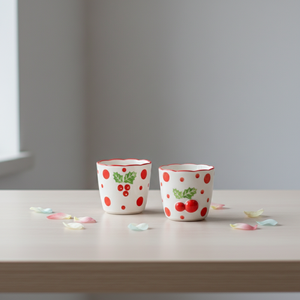 Taza de Té de Porcelana Fina de Primera Calidad 3460983CUPA-0.2, Nueva, con Estampado de Flor de Poinsettia y Punto Rojo - Product Image 4