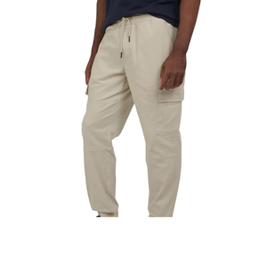 Pantalon de jogging athlétique uni pour homme, 100 % coton, coupe-vent, léger, avec cordon de serrage, taille élastique et poches latérales, idéal pour la gym, vente en gros - Product Image 3
