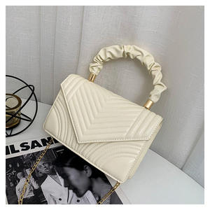 Sac bandoulière matelassé en PU avec rabat, pochette froncée à chaîne, sac à main enveloppe pour femme, usage quotidien - Product Image 4