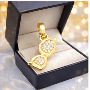 Unique Design Hot Selling Luxury Fashion Jewelry Custom Small <b>Sunglasses</b> 14K Solid Gold Natural Diamond Pendant Necklace Gift - Product Image 2