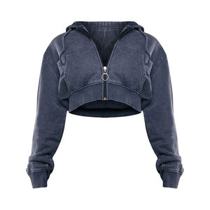 Women's Cropped Hoodie Casual Fashion Long Sleeve Pullover Hooded Sweatshirt Streetwear <b>Crop</b> <b>Top</b> - Product Image 1