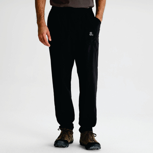 Pantalones de Hombre Negros de Corte Recto, Cintura Elástica, Transpirables, de Poliéster, Casuales, con Logotipo en la Pierna Derecha, para Otoño - Product Image 5