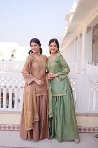 Indian Traditional Ethnic Salwar Kameez in Georgette with <b>Sequins</b> Embroidery Work Suit for Wedding Outfits for Women Fancy Wear - Product Image 6