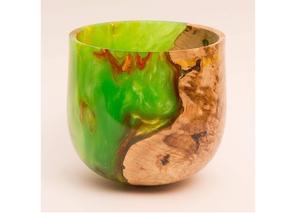 Elegante Tazón de Resina Epoxi Hecho a Mano, Libre de BPA, con Patrones de Madera Natural, Acabado Brillante y Duradero, Suministro Mundial - Product Image 3